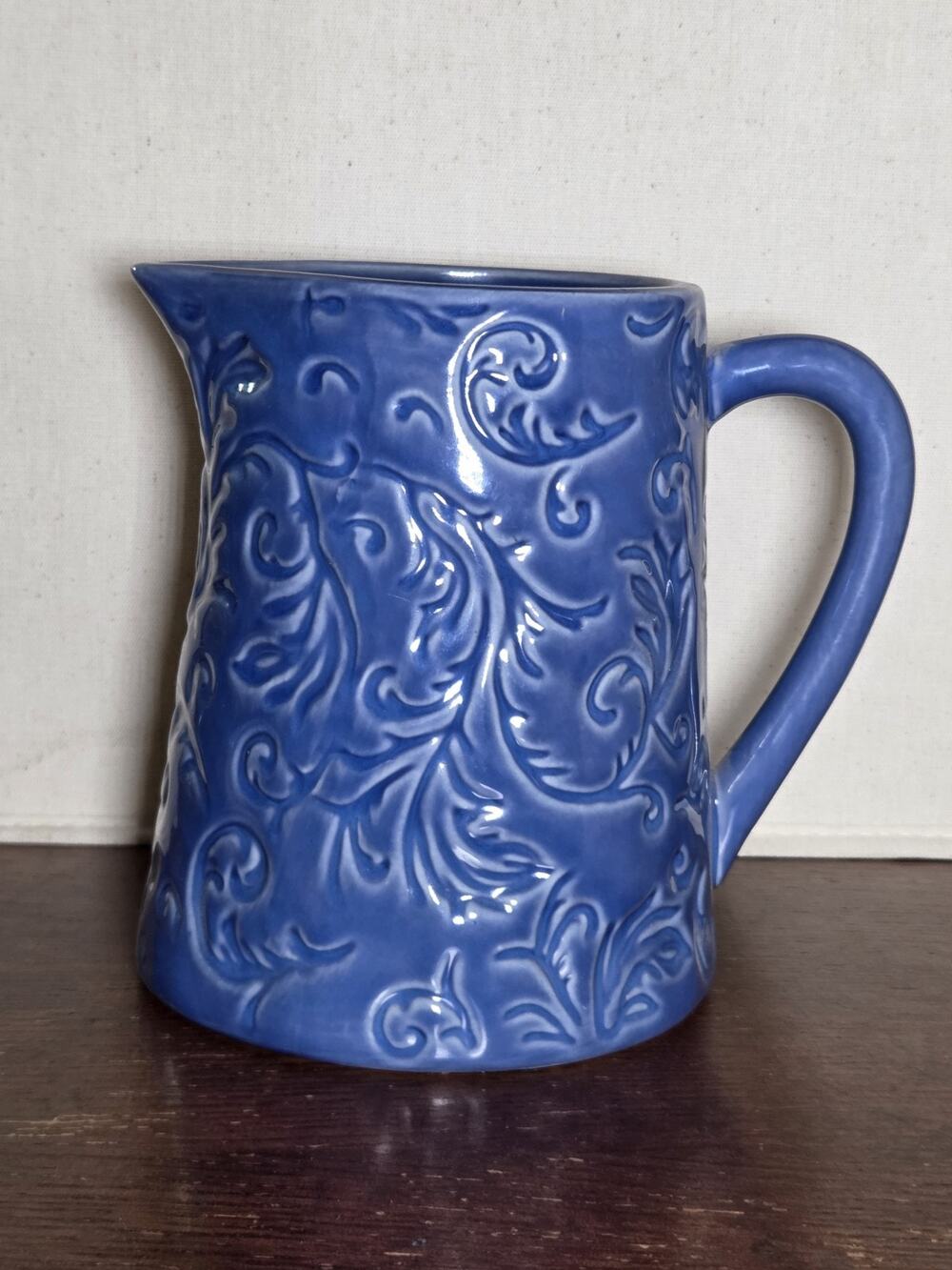 Pitcher Blue Paisley Swirl Pattern Ceramic Planter Teleflora